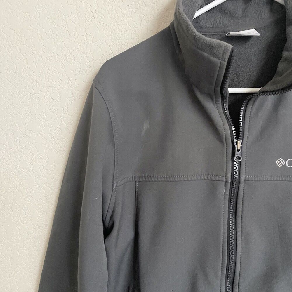 Columbia Womens Small Charcoal Ascender Softshell Jacket Zip Up Spring - Picture 6 of 10